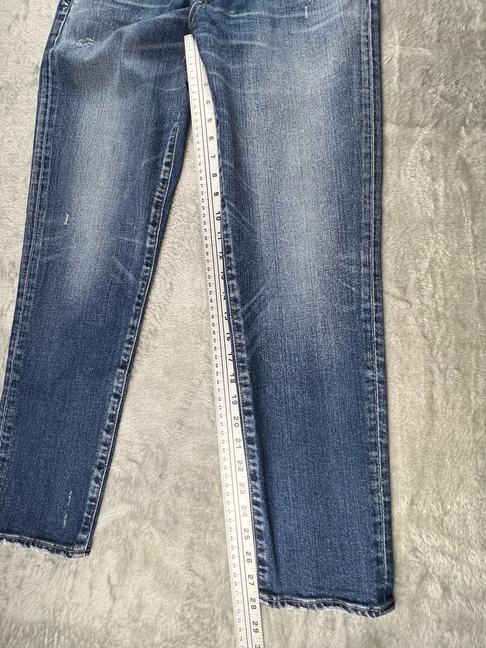 Moussy Vintage Sundance Skinny Ankle Jeans Dark Blue Size 30 Distressed Japan - Picture 5 of 9